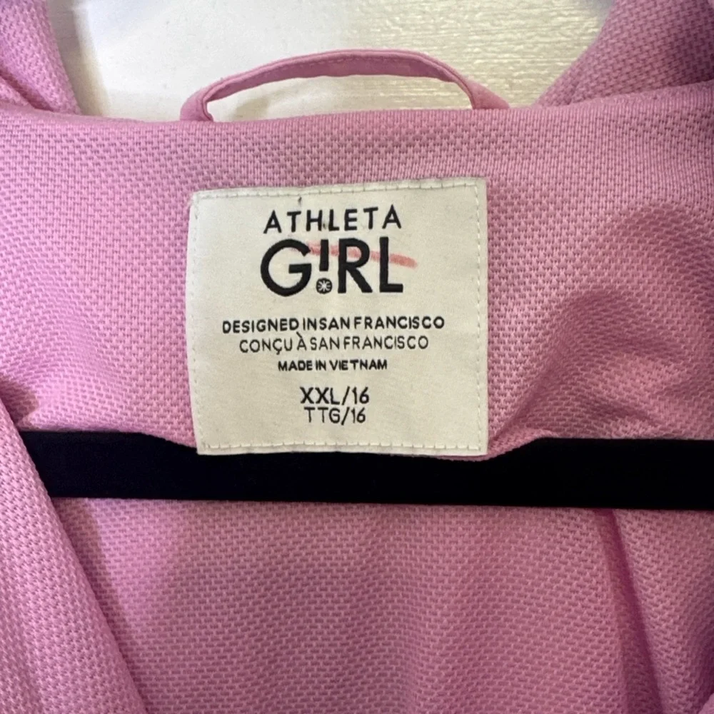⚽️ Athleta Girl Happy Go Lucky Zip Hooded Jacket – Size XXL (Fits XS-S Women)